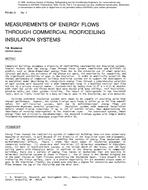 PO-86-12-1 — Measurements of Energy Flows through Commercial Roof / Ceiling Insulation Systems