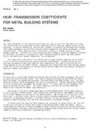 PO-86-12-4 — Heat-Transmission Coefficients for Metal Building Systems