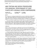 PO-86-13-5 — New Testing and Rating Procedures for Seasonal Performance of Heat Pumps with Variable Speed Compressors