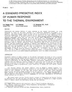 PO-86-14-1 — A Standard Predictive Index of Human Response to the Thermal Environment