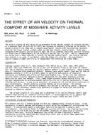 PO-86-14-4 — The Effect of Air Velocity on Thermal Comfort at Moderate Activity Levels