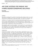 PO-86-15-4 — Air Core Systems for Passive and Hybrid Energy-Conserving Buildings