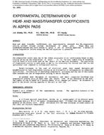 2978 — Experimental Determination of Heat- and Mass-Transfer Coefficients in Aspen Pads