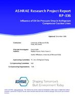 RP-336 — Influence of Oil on Pressure Drop in Refrigerant Lines