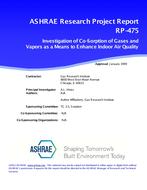 RP-475 — Investigation of Co-Sorption of Gases & Vapors in Sorption Dehumidification Equipment