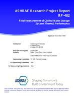 RP-482 — Field Measurement of Chilled Water Storage Charge and Discharge Temperatures