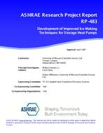 RP-483 — Development of Improved Ice-Making Techniques for Storage Heat Pumps