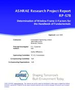 RP-578 — Determination of Window System U-Values for the Handbook of Fundamentals