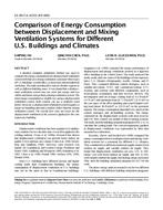 4315 (RP-949) — Comparison of Energy Consumption between Displacement and Mixing Ventilation Systems for Different U.S. Buildings and Climates (same as SE-99-7-4 (RP-949))