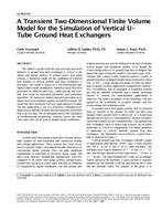 4316 — A Transient Two-Dimensional Finite Volume Model for the Simulation of Vertical U-Tube Ground Heat Exchangers (same as SE-99-21-3)