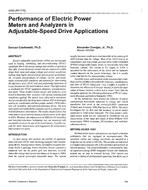 4035 (RP-770) — Performance of Electric Power Meters and Analyzers in Adjustable-Speed Drive Applications