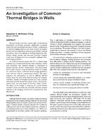 PH-97-05-1 (RP-785) — An Investigation of Common Thermal Bridges in Walls