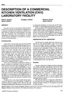 3855 — Description of a Commercial Kitchen Ventilation (CKV) Laboratory Facility