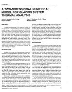 CH-95-08-3 — A Two-Dimensional Numerical Model for Glazing System Thermal Analysis