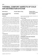 3885 — Thermal Comfort Aspects of Cold Air Distribution System