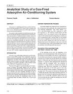 AT-96-20-5 — Analytical Study of a Gas-Fired Adsorptive Air-Conditioning System