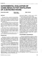 CH-95-16-1 — Experimental Evaluation of COMIS Results for Ventilation of a Detached House