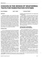 SD-95-10-2 — Choices in the Design of Weathering Tests for Fenestration Systems