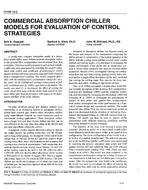 CH-95-18-2 — Commercial Absorption Chiller Models for Evaluation of Control Strategies