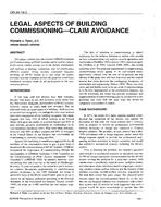 OR-94-19-3 — Legal Aspects of Building Commissioning – Claim Avoidance