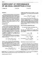 3616 — Coefficient of performance of an ideal absorption cycle