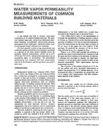 BA-92-06-2 — Water Vapor Permeability Measurements of Common Building Materials