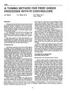 3487 — A Tuning Method for First-Order Processes with PI Controllers