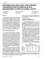 AN-92-15-4 — Metered End-Use Data and Energy Conservation in a Department Store in Cairo, Egypt