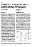 3534 — Experimental Study of the Effects of Alcohol Additives in Lithium Bromide Water Pool Absorbers