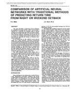 IN-91-01-4 — Comparison of Artificial Neural Networks with Traditional Methods of Predicting Return Time from Night or Weekend Setback