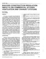 AN-92-16-5 — Building Construction Regulation Impacts on Commercial Kitchen Ventilation and Exhaust Systems