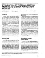 CH-93-06-1 — Evaluation of Thermal Energy Meters as Energy Allocation Devices