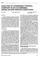 3466 — Analysis of Passenger Thermal Comfort in an Automobile Under Severe Winter Conditions