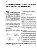 3324 — Control Method of a Cooling Apparatus in Low Outdoor Temperatures