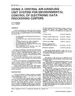 NY-91-04-4 —  Using a Central Air-Handling Unit System for Environmental Control of Electronic Data Processing Centers