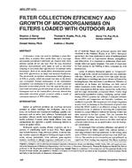 3853 (RP-625) — Filter Collection Efficiency and Growth of Microorganisms on Filters Loaded with Outdoor Air