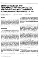 3854 — On the Accuracy and Repeatability of the Pulse and Step-Down Tracer Gas Methods for Measuring Mean Ages of Air