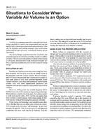 BN-97-13-3 — Situations to Consider When Variable Air Volume is an Option