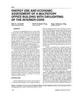 3865 — Energy Use and Economic Assessment of a Multistorey Office Building with Daylighting of the Interior Core