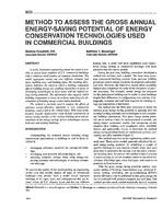 3872 — Method to Assess the Gross Annual Energy-Saving Potential of Energy Conservation Technologies Used in Commercial Buildings