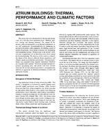 3873 — Atrium Buildings – Thermal Performance and Climatic Factors