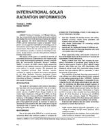 3876  — International Solar Radiation Information