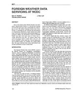 3877 — Foreign Weather Data Servicing at NCDC