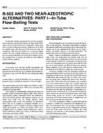 3878 — R-502 and Two Near-Azeotropic Alternatives. Part I – in-Tube Flow-Boiling Tests