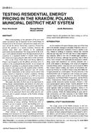 CH-95-02-1 — Testing Residential Energy Pricing in the Krokow, Poland, Municipal District Heat System