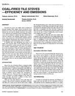 CH-95-02-4 — Coal-Fired Tile Stoves – Efficiency and Emissions