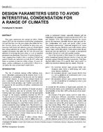 CH-95-03-3 — Design Parameters Used to Avoid Interstitial Condensation for a Range of Climates