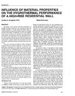 CH-95-03-5 — Influence of Material Properties on the Hygrothermal Performance of a High-Rise Residential Wall