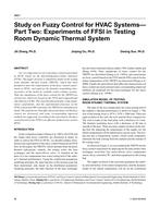 4601 — Study on Fuzzy Control for HVAC SystemsÃ¢Â€Â” Part Two: Experiments of FFSI in Testing Room Dynamic Thermal System