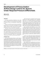 4604 — Development of Pressurization Airflow Design Criteria for Spaces Under Required Pressure Differentials